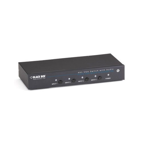 Black Box Vga Switch With Serial And Audio - 4 X 1, Gsa, Taa (AVSW-VGA4X1A)