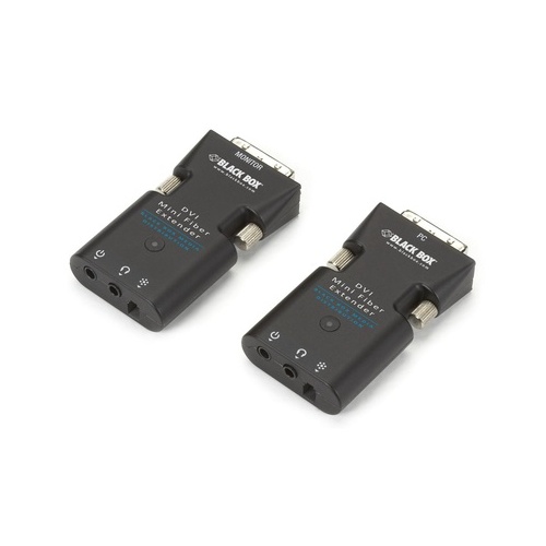 Black Box Extender Kit For Dvi-d And Stereo Audio Over Fiber, Gsa, Taa (AVX-DVI-FO-MINI)