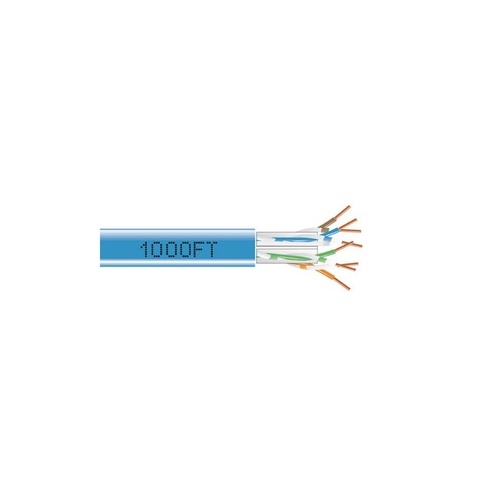 Black Box Cat6a 650-mhz Solid Ethernet Bulk Cable - Unshielded (utp), Cmp Plenum, Blue, 1000-ft. (304.8-m) Spool, Gsa, Taa (C6ABC51-BL-1000)