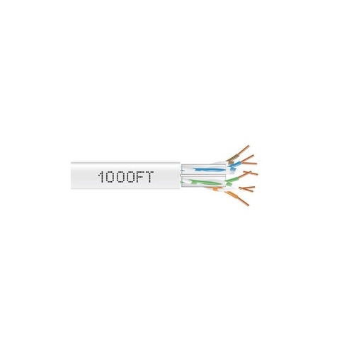 Black Box Cat6a 650-mhz Solid Ethernet Bulk Cable - Unshielded (utp), Cmp Plenum, White, 1000-ft. (304.8-m) Spool, Gsa, Taa (C6ABC51-WH-1000)