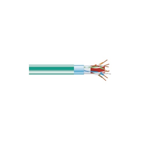 Black Box Cat6a 650-mhz Solid Ethernet Bulk Cable - Shielded (f/utp), Cmp Plenum, Green, 1000-ft. (304.8-m) Spool, Gsa, Taa (C6ABC51S-GN-1000)