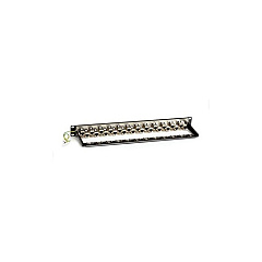 Black Box Cat6a Staggered Feed-through Patch Panel - 1u, Shielded, 24-port, Gsa, Taa (C6AFP70S-24)