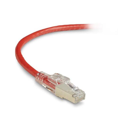 Black Box Cat6 250-mhz Locking Snagless Stranded Ethernet Patch Cable - Shielded (s/ftp), Cm Pvc (rj45 M/m), Red, 5-ft. (1.5-m) (C6PC70SRD05)