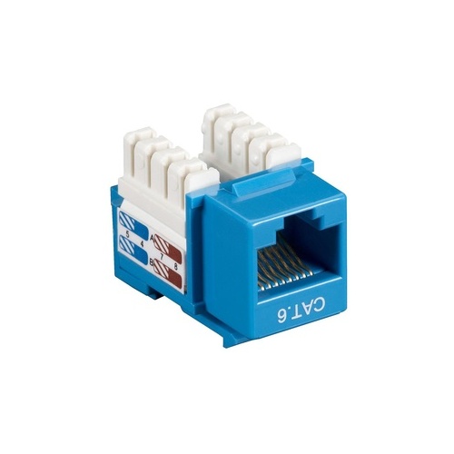 Black Box Cat6 Keystone Jack - Unshielded, Rj45, Blue (CAT6J-BL)