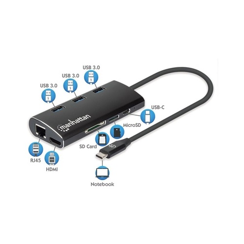 Manhattan - Strategic Superspeed Usb-c Multiport Adapter (152440)