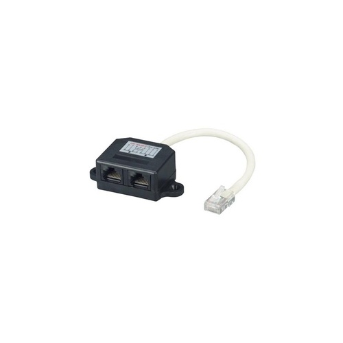 Black Box Cat5e Cable Adapter Doubler - (1) Rj45 Male (2) Rj45 Female (FAU962)