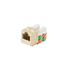 Black Box Cat6 Keystone Jack - Unshielded, 110 Punchdown Type, Taa, Ivory, Gsa, Taa (FMT632-R3)