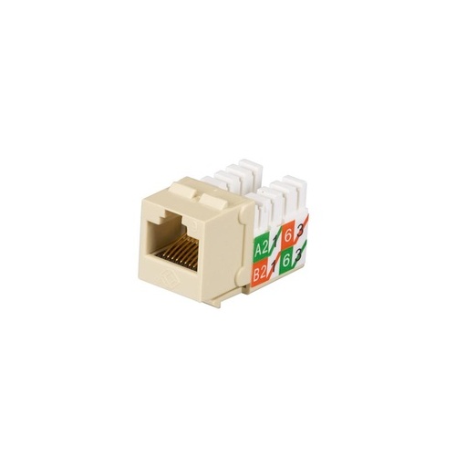 Black Box Cat6 Keystone Jack - Unshielded, 110 Punchdown Type, Taa, Ivory, Gsa, Taa (FMT632-R3)