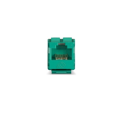 Black Box Cat6 Keystone Jack - Unshielded, 110 Punchdown Type, Taa, Green, Gsa, Taa (FMT634-R3)