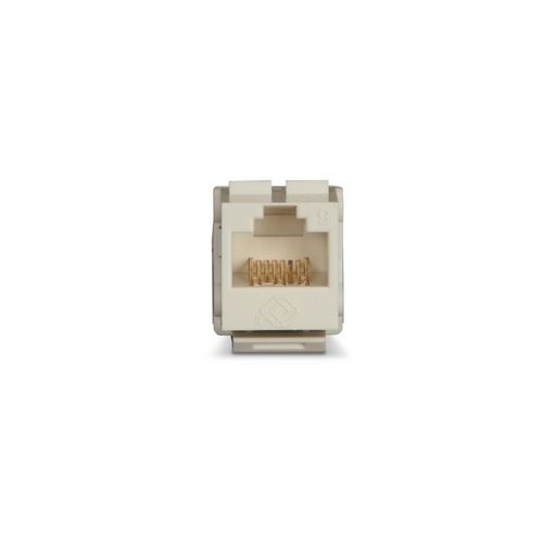 Black Box Cat6 Keystone Jack - Unshielded, 110 Punchdown Type, Taa, Office White, Gsa, Taa (FMT635-R3)