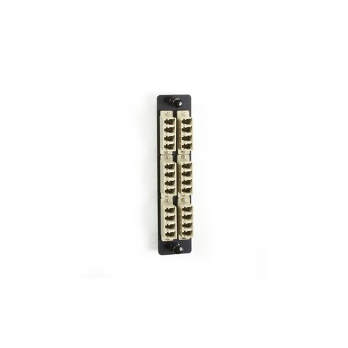 Black Box High-density Multimode Fiber Adapter Panel - Ceramic Sleeve, (12) Lc Duplex, Beige, Gsa, Taa (JPM467B-R2)