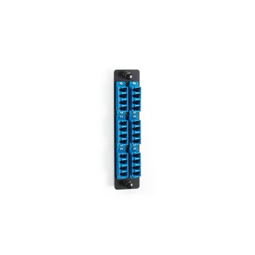 Black Box High-density Single-mode Fiber Adapter Panel - Ceramic Sleeve, (12) Lc Duplex, Blue, Gsa, Taa (JPM467C-R2)