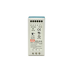 Black Box Din Rail Industrial Power Supply - 40w, 48vdc (MDR-40-48) Black Box Din Rail Industrial Power Supply - 40w, 48vdc (MDR-40-48)