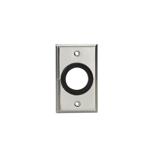 Black Box Av Split Wallplate - Stainless Steel, 1-1/2" Rubber Grommet, Gsa, Taa (WP842)