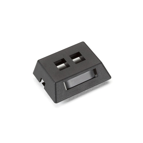 Black Box Modular Furniture Wallplate - 2-port, Black, Gsa, Taa (WPT459-MF)