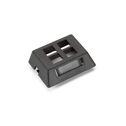 Black Box Modular Furniture Wallplate - 4-port, Black, Taa (WPT471-MF)
