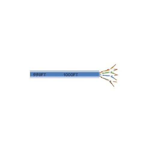 Black Box Cat5e 200-mhz Solid Ethernet Bulk Cable - Unshielded (utp), Cm Pvc, Blue, 1000-ft. (304.8-m) Pull-box, Gsa, Taa (EYN851A-PBC-1000)
