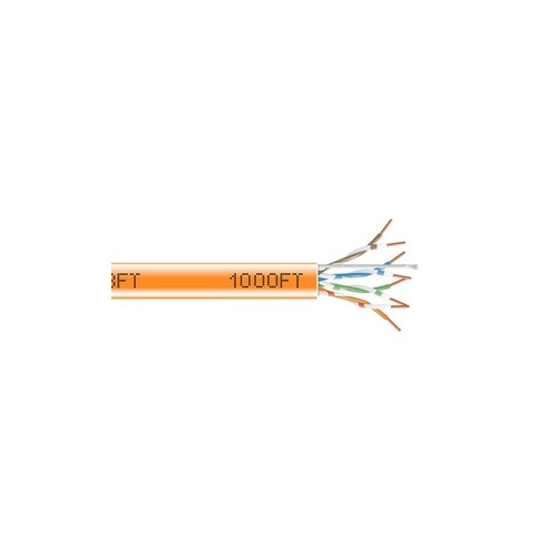 Black Box Cat6 550-mhz Solid Ethernet Bulk Cable - Unshielded (utp), Cmr Pvc, Orange, 1000-ft. (304.8-m) Pull-box, Gsa, Taa (EYN866A-PB-1000)