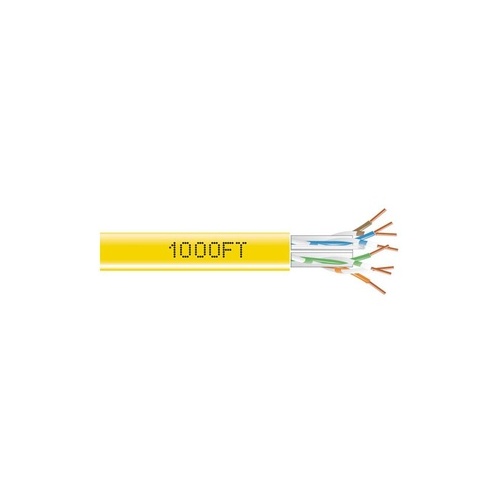 Black Box Cat6 550-mhz Solid Ethernet Bulk Cable - Unshielded (utp), Cmr Pvc, Yellow, 1000-ft. (304.8-m) Pull-box, Gsa, Taa (EYN872A-PB-1000)