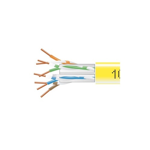 Black Box Cat6 550-mhz Solid Ethernet Bulk Cable - Unshielded (utp), Cmp Plenum, Yellow, 1000-ft. (304.8-m) Pull-box, Gsa, Taa (EYN873B-PB-1000)