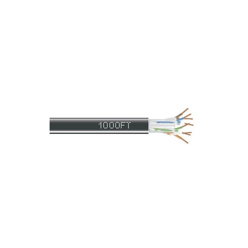 Black Box Cat6 550-mhz Solid Ethernet Bulk Cable - Unshielded (utp), Cmr Pvc, Black, 1000-ft. (304.8-m) Pull-box, Gsa, Taa (EYN880A-PB-1000)