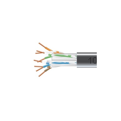 Black Box Cat6 550-mhz Solid Ethernet Bulk Cable - Unshielded (utp), Cmp Plenum, Black, 1000-ft. (304.8-m) Pull-box, Gsa, Taa (EYN881B-PB-1000)