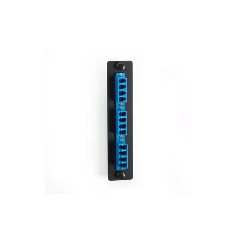 Black Box Low-density Single-mode Fiber Adapter Panel - Ceramic Sleeve, (6) Lc Duplex, Blue, Gsa, Taa (JPM455C-R2)