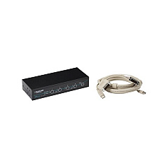 Black Box Desktop Kvm Switch - Dvi-d With Emulated Usb Keyboard/mouse, Includes Cables, 4-port, Gsa, Taa (KV9614A-K) Black Box Desktop Kvm Switch - Dvi-d With Emulated Usb Keyboard/mouse, Includes Cables, 4-port, Gsa, Taa (KV9614A-K)