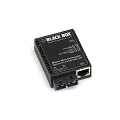 Black Box Gigabit Ethernet(1000-mbps)media Converter 10/100/1000-mbps Copper To 1000-mbps Singlemode Fiber,1310nm,12km,sc,gsa,taa (LMC4004A) Black Box Gigabit Ethernet(1000-mbps)media Converter 10/100/1000-mbps Copper To 1000-mbps Singlemode Fiber,1310nm,12km,sc,gsa,taa (LMC4004A)