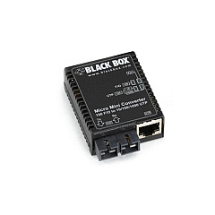 Black Box Fast Ethernet Media Converter-10/100/1000-mbps Copper To 100-mbps Singlemode Fiber, 1310nm, 30km, Sc, Gsa, Taa (LMC404A)