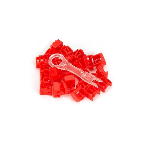 Black Box Secure Rj45 Port Lock - Red, 25-pack, Gsa, Taa (PL-AB-RD-25PAK)