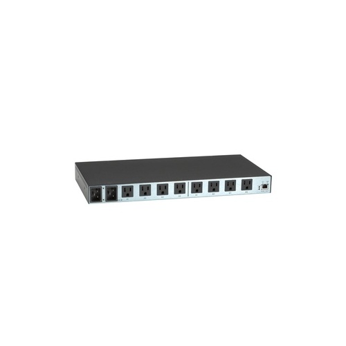 Black Box Horizontal Rackmount Remote Power Manager - 100-120-vac, Dual-circuit, 15-amp, (8) Nema 5-15 Outlet, Gsa, Taa (PS568A-R2)
