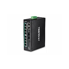 Trendnet 10-port Industrial Gigabit Poe+ Din-rail (TIPG102)