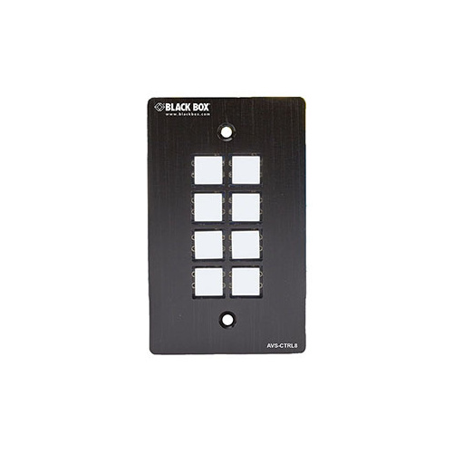 Black Box Wallplate Control Panel - Rs-232, 8-button (AVS-CTRL8)
