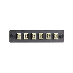 Black Box Fiber Adapter Panel - Simplex, Bronze Sleeves, (6) Sc, Beige (FOAP-SC-B-6F)
