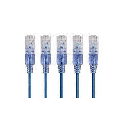 Monoprice Slim Cat6a Cable - 5-pack - 3ft Blue (15130)