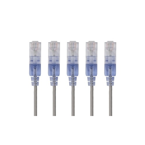 Monoprice Slim Cat6a Cable - 5-pack - 3ft Gray (15131)
