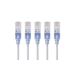 Monoprice Slim Cat6a Cable - 5-pack - 3ft White (15132)
