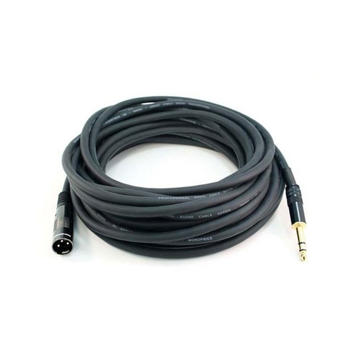 Monoprice Xlr M To 1/4inch Trs M Cable 35ft (4765)