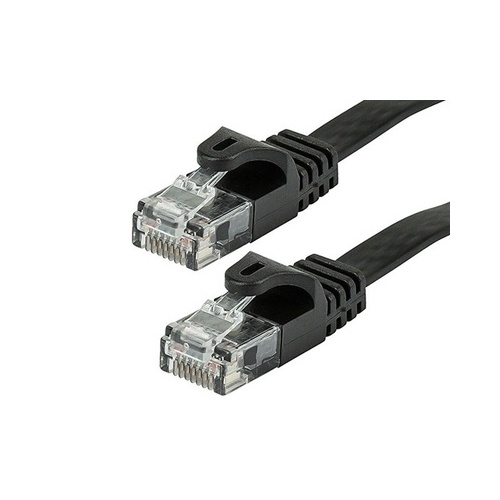 Monoprice Cat5e Flat Patch Cable_ 100ft Black (9557)