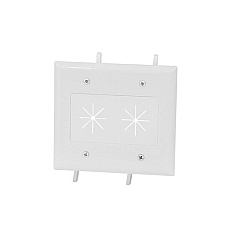 Monoprice Cbl Plate, Flex Open_2-gang_ White (12580)