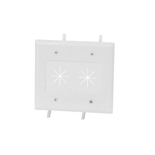 Monoprice Cbl Plate, Flex Open_2-gang_ White (12580)