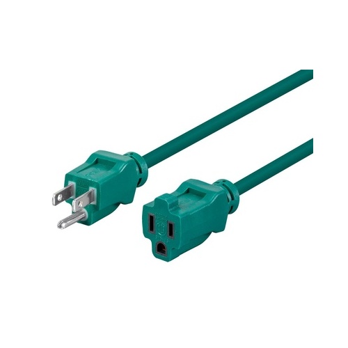 Monoprice Green Outdoor Ext. Cord, 12ft 16/3 Sjtw (13833)