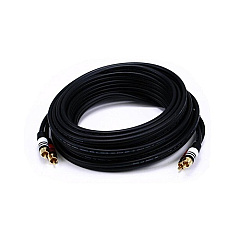 Monoprice Rca Plug/2 Rca Plug M/m 25ft Cable-black (2866)