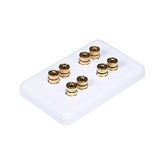 Monoprice Banana Postwall Plate For 4 Speaker (3642)