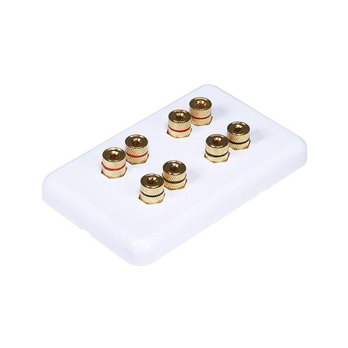 Monoprice Banana Postwall Plate For 4 Speaker (3642)