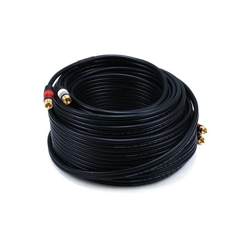 Monoprice Rca Plug/2 Rca Plug M/m Cable-black75ft (5349)
