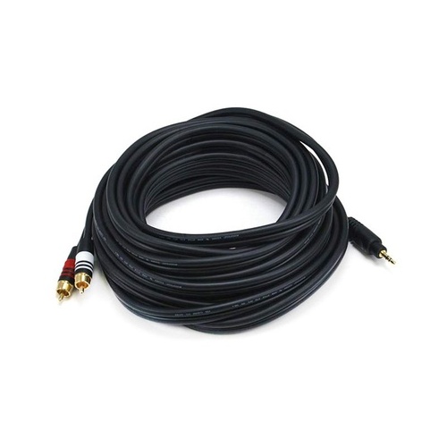Monoprice Stereo M To 2rca M Cable 25ft - Black (5601)