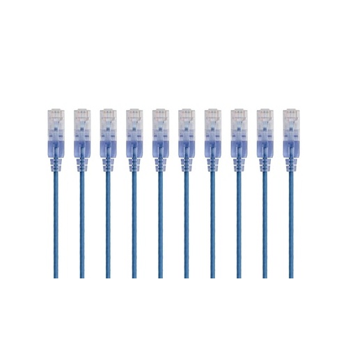 Monoprice Slim Cat6a Cable - 10pk_ 5ft Blue (15158)