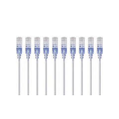 Monoprice Slim Cat6a Patch Cable_10pk_ 14ft White (15172)